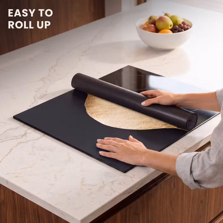 Induction hob protector - Solitary Leaf in Gold — 6