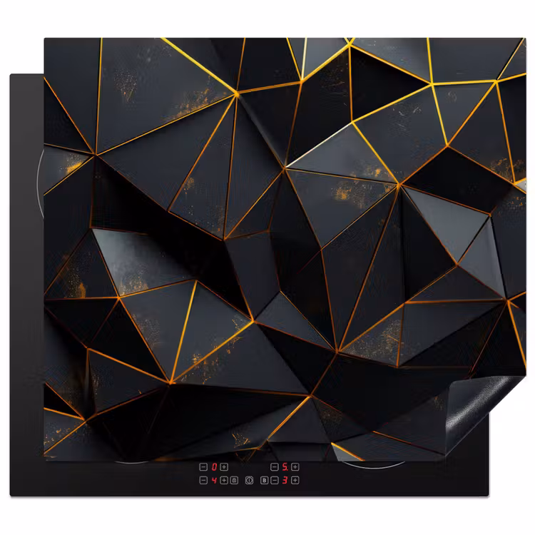 Induction hob protector - Geometric Gold Vein — 1