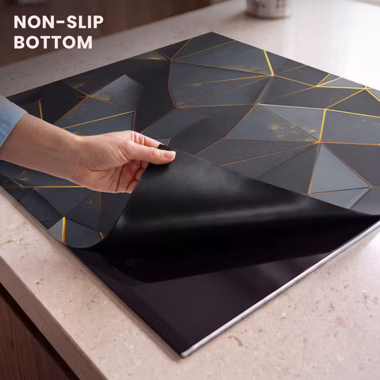 Induction hob protector - Geometric Gold Vein — 5