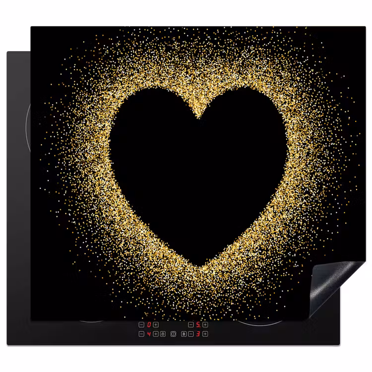 Induction hob protector - Heart of gold dust — 1