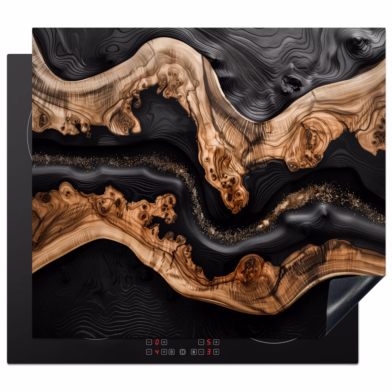 Induction hob protector - Rivers of Wood and Resin — 1