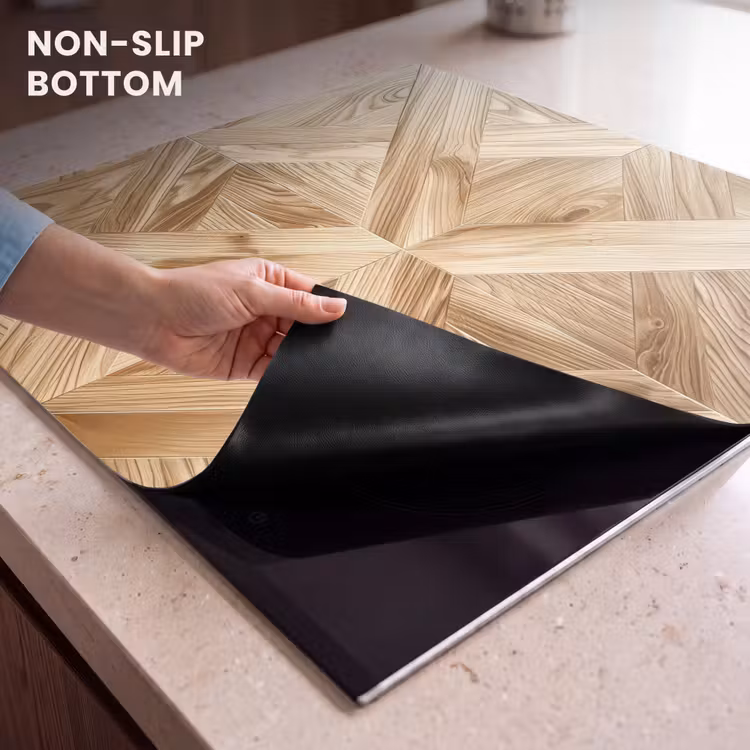 Induction hob protector - Different Wood Grains in Herringbone Pattern — 5