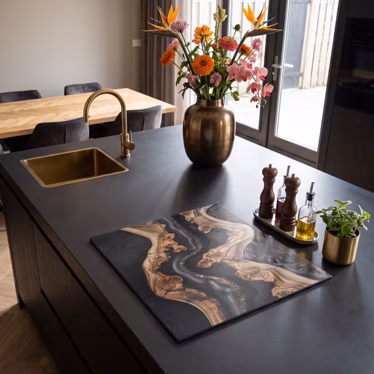 Induction hob protector - Rivers of Wood and Resin — 2
