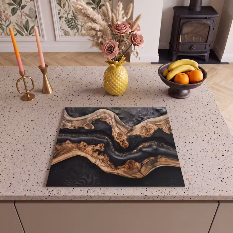 Induction hob protector - Rivers of Wood and Resin — 3