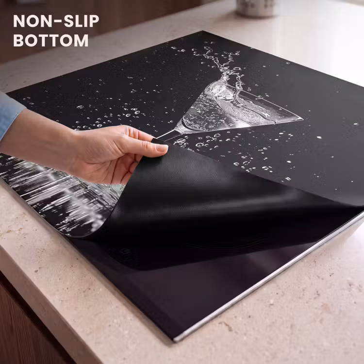 Induction hob protector - Monochrome Splashing Martini — 5