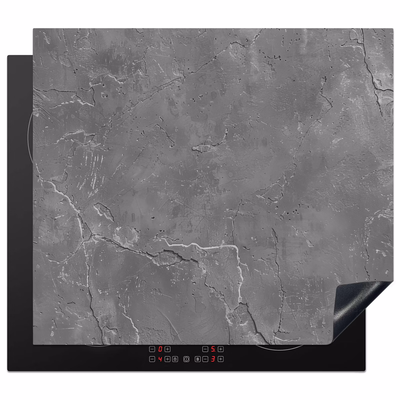 Induction hob protector - Concrete - Gray - Abstract - Concrete look — 1
