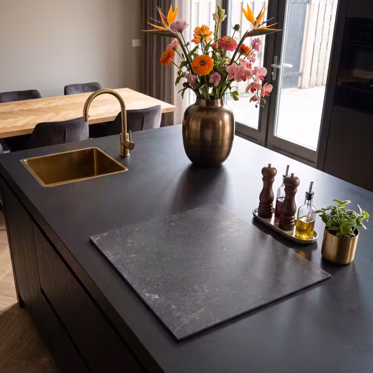 Induction hob protector - Past in Concrete Etched — 2