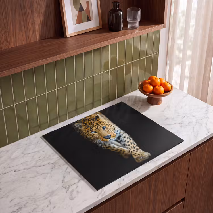 Induction hob protector - Twilight Walk of a Leopard — 4