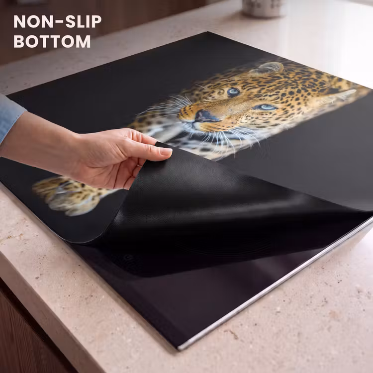 Induction hob protector - Twilight Walk of a Leopard — 5