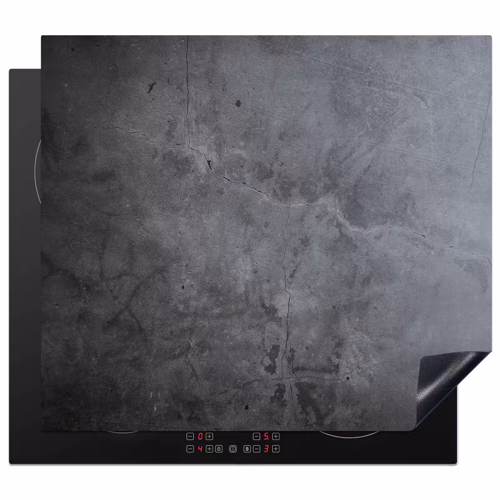 Induction hob protector - Gray Concrete Shards — 1