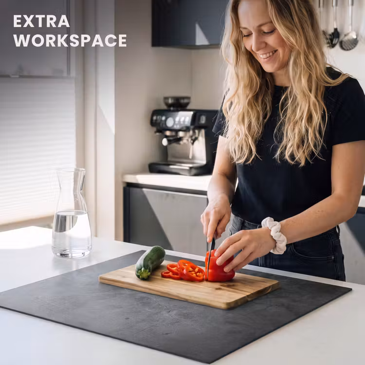 Induction hob protector - Gray Concrete Shards — 7