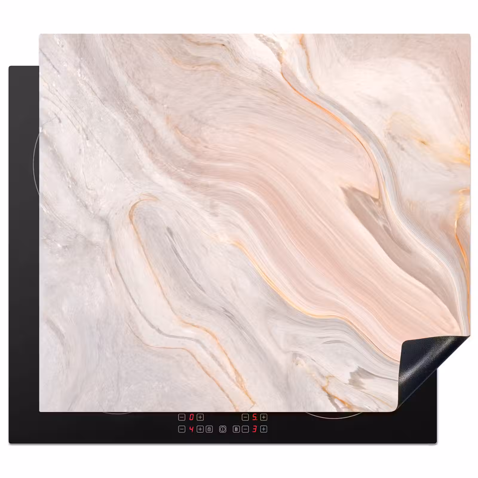 Induction hob protector - Soft Marble Waves — 1