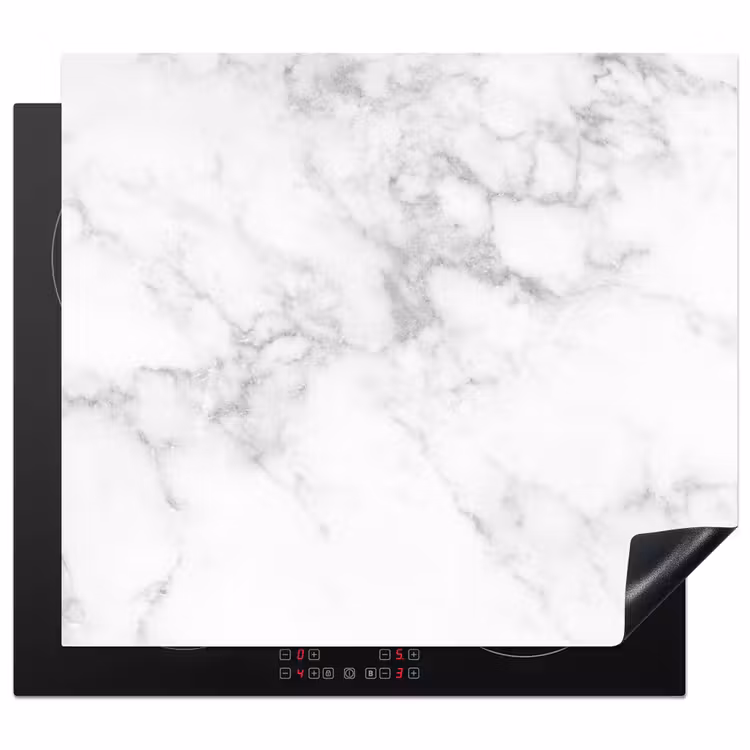 Induction hob protector - Elegance of White Marble — 1