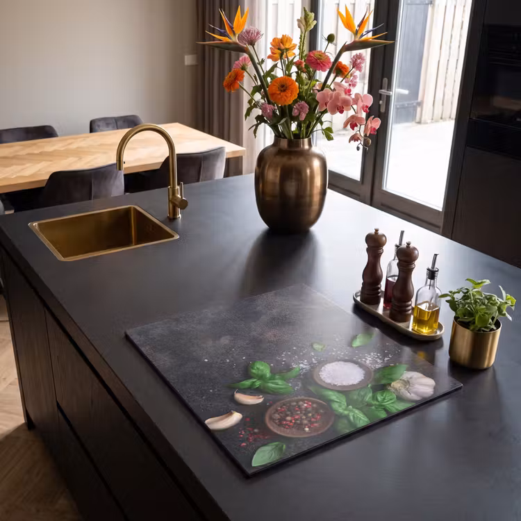 Induction hob protector - Herbs - Still Life - Concrete — 2