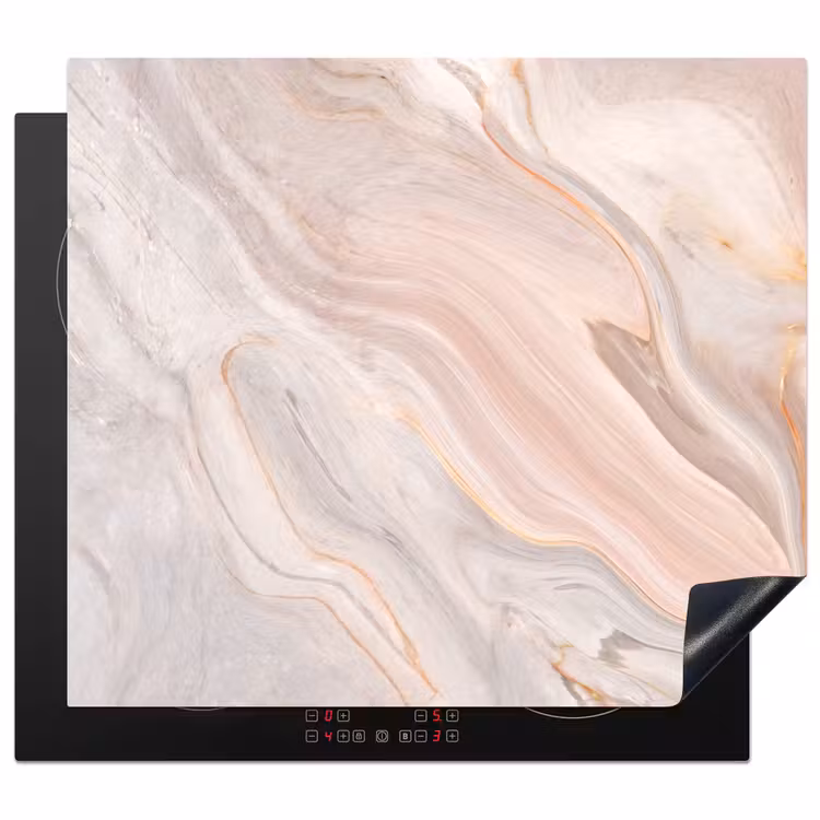Induction hob protector - Soft Marble Waves — 1