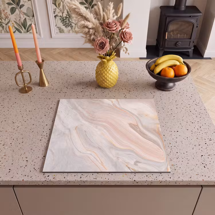 Induction hob protector - Soft Marble Waves — 3