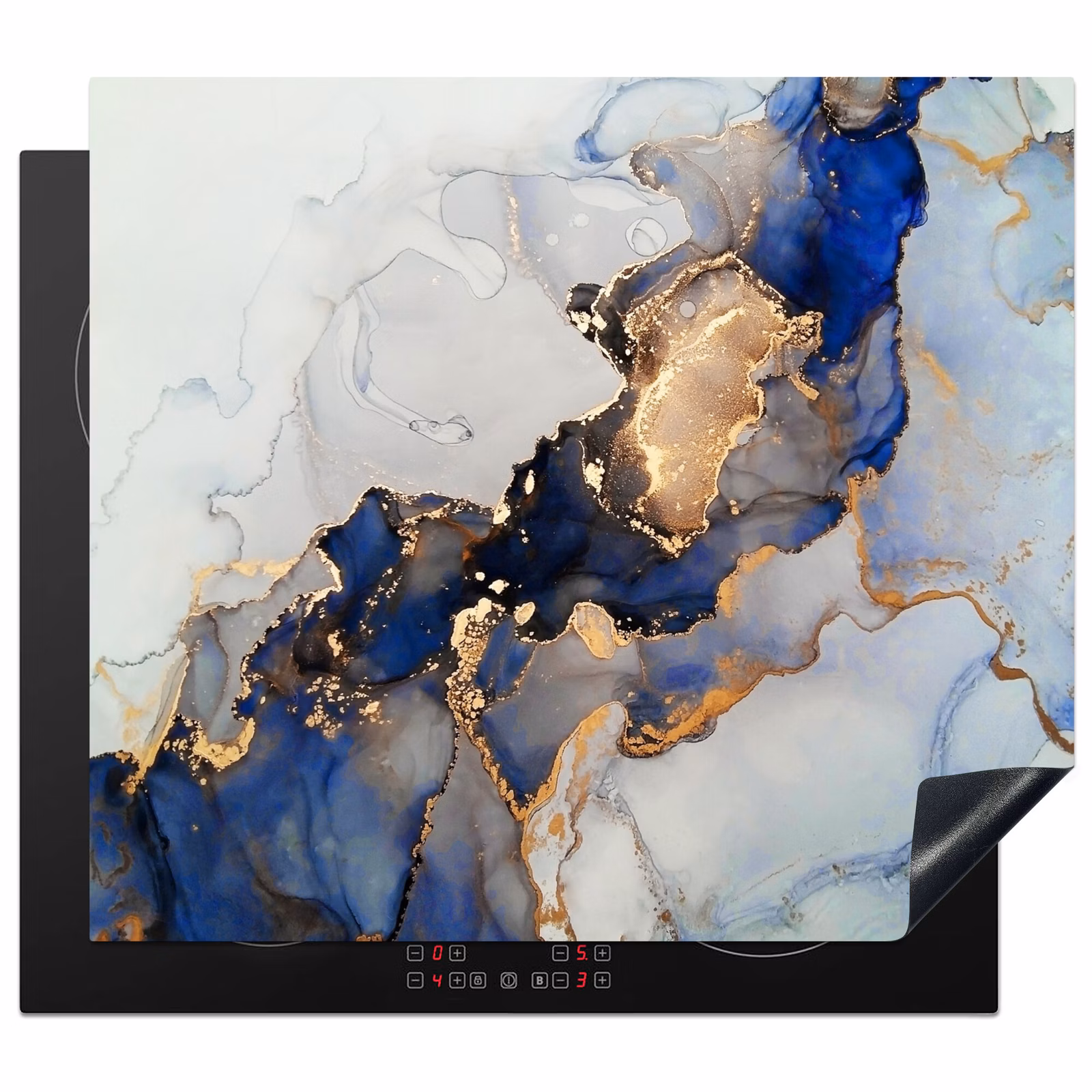 Induction hob protector - Blue Dreams and Golden Veins — 1