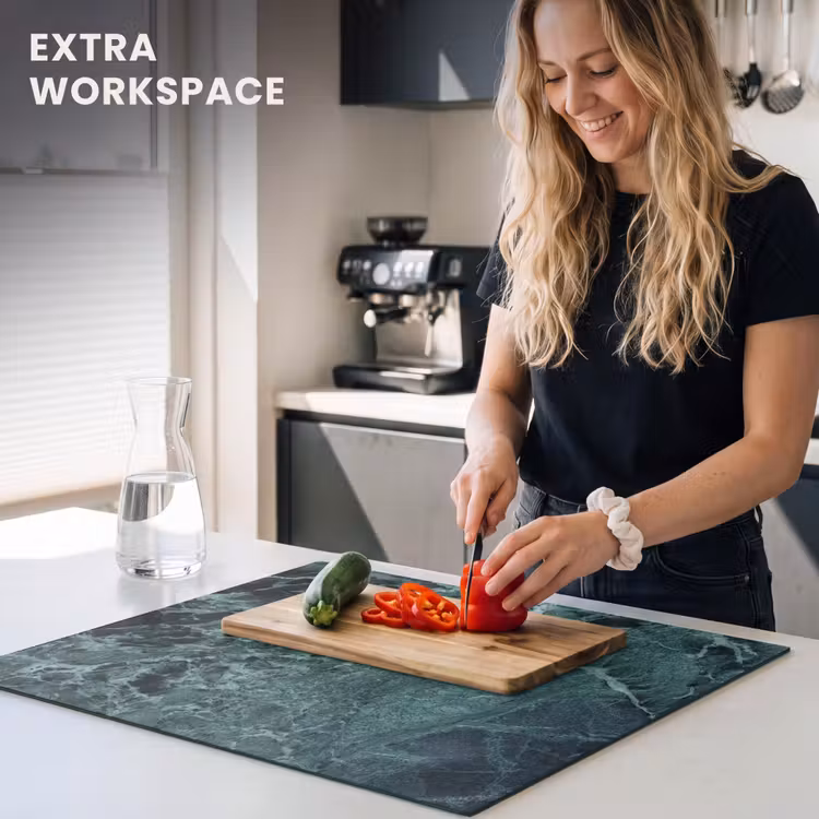 Induction hob protector - Ancient Green Marble depths — 7