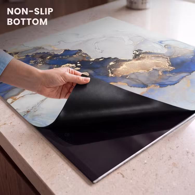 Induction hob protector - Blue Dreams and Golden Veins — 5