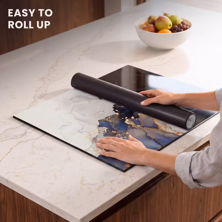Induction hob protector - Blue Dreams and Golden Veins — 6