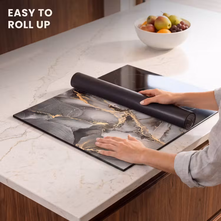 Induction hob protector - Geological Gold on Marble — 6
