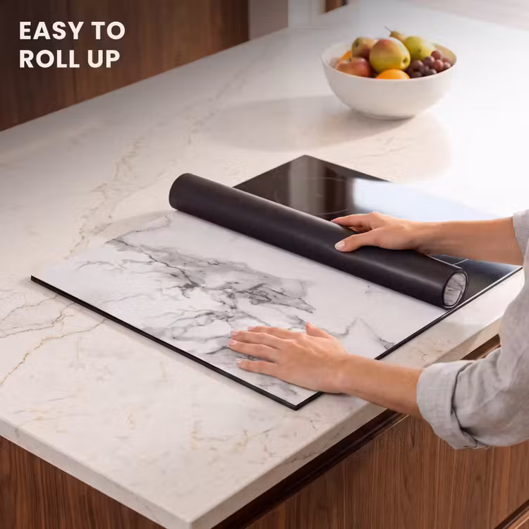 Induction hob protector - Whispers of Marble Branches — 6