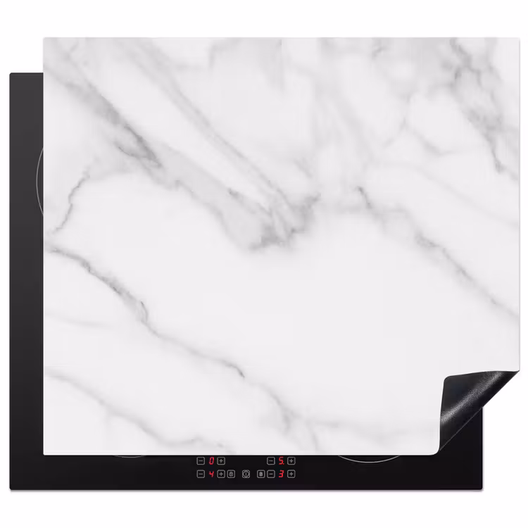 Induction hob protector - White Marble Zen — 1