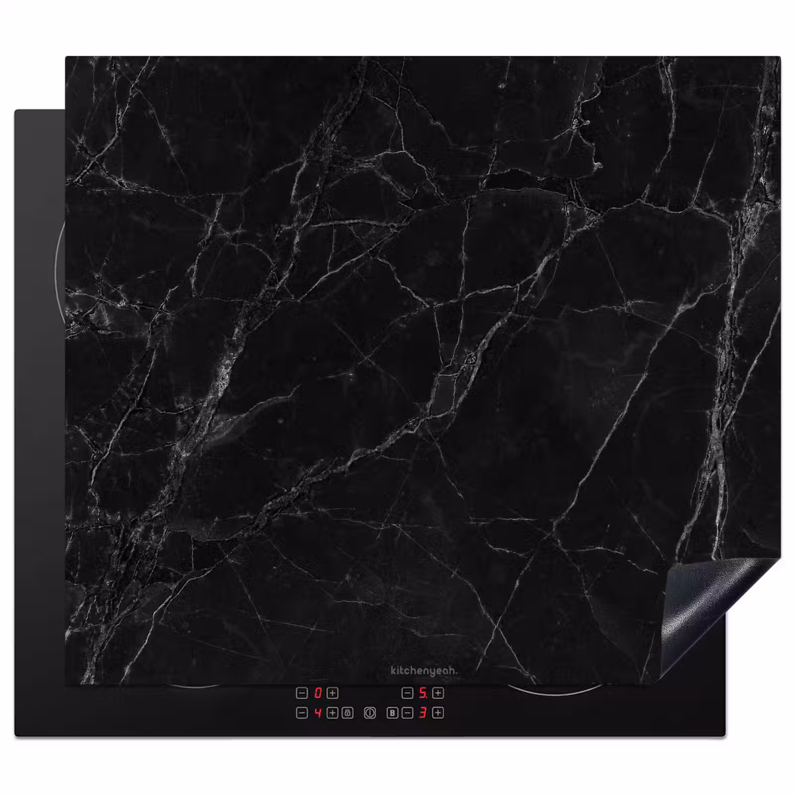 Induction hob protector - Black - Marble — 1