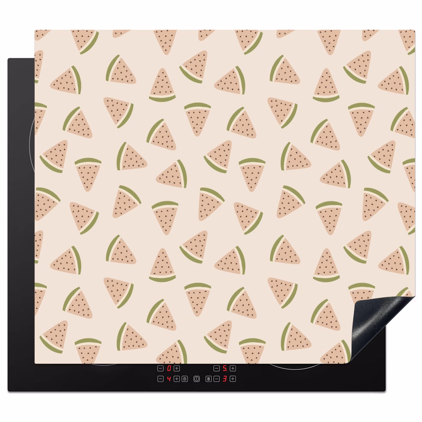 Induction hob protector - Watermelon Slices on Cream — 1