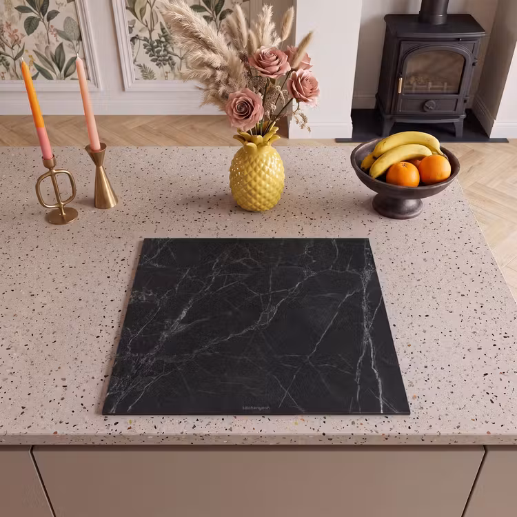 Induction hob protector - Black - Marble — 3
