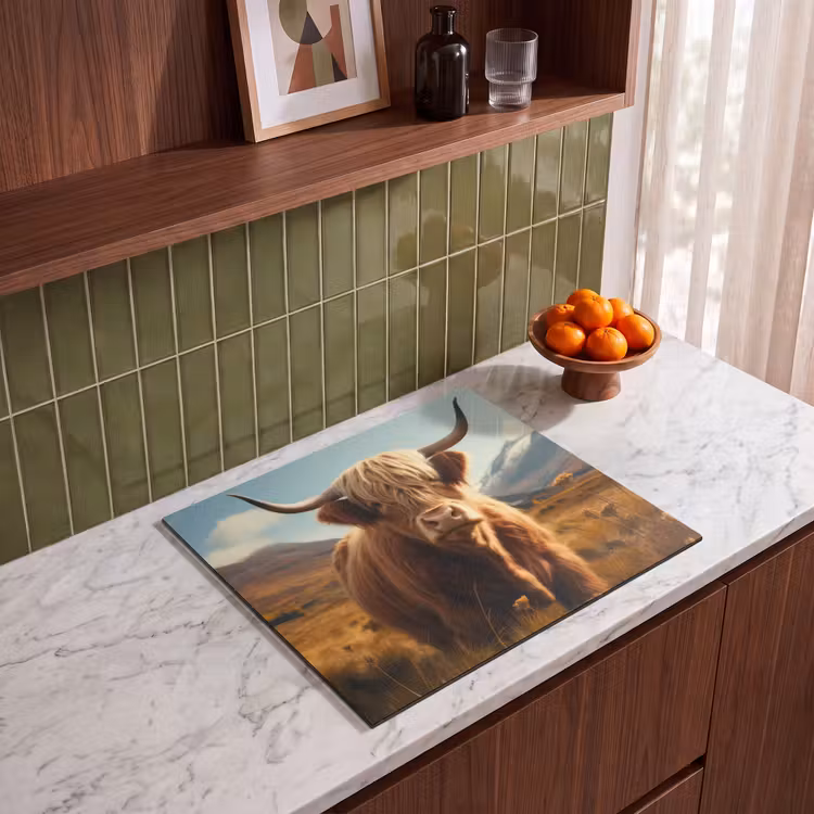 Induction hob protector - Scottish highlander - Mountains - Grasslands - Cow — 4
