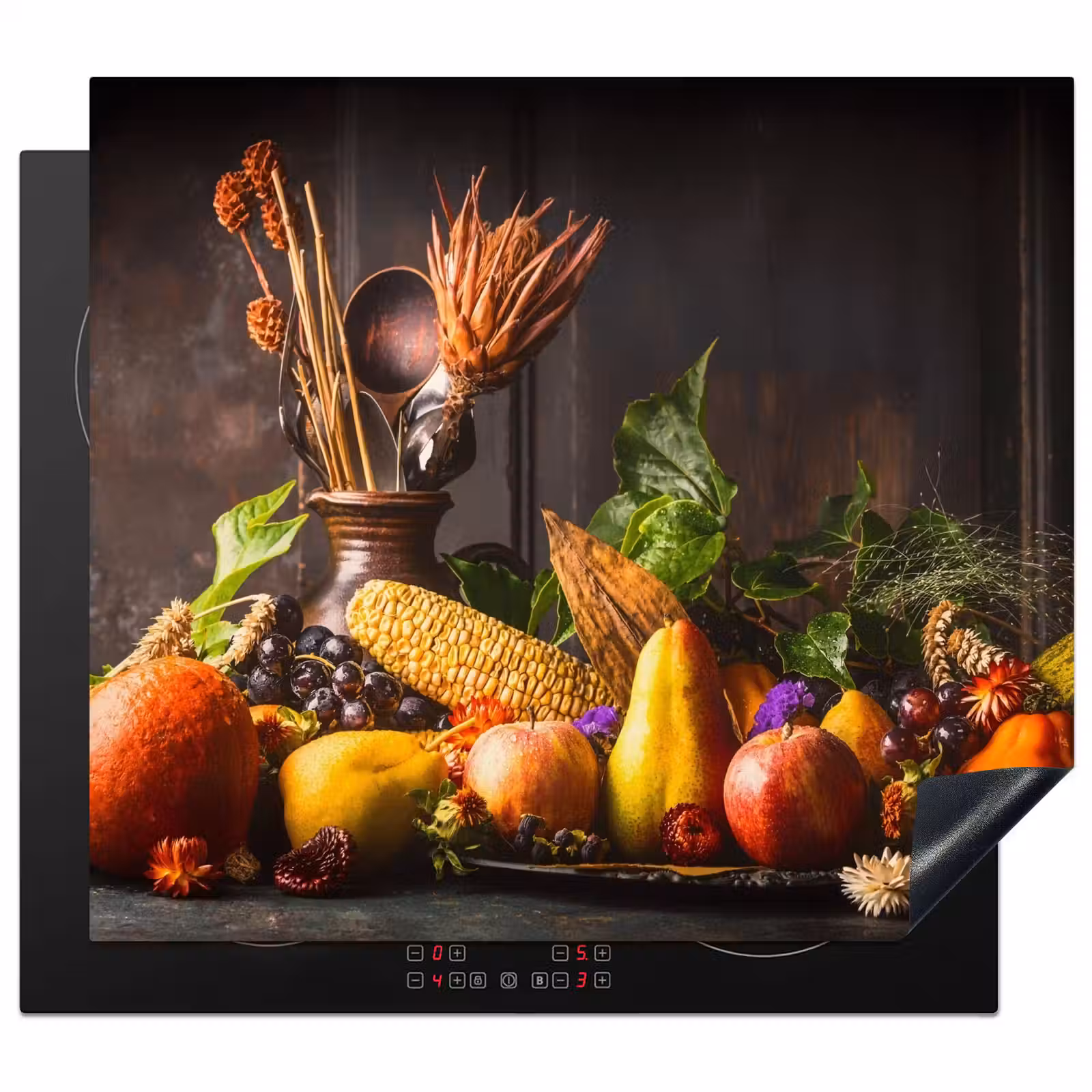 Induction hob protector - Autumn bounty in Morning Glow — 1