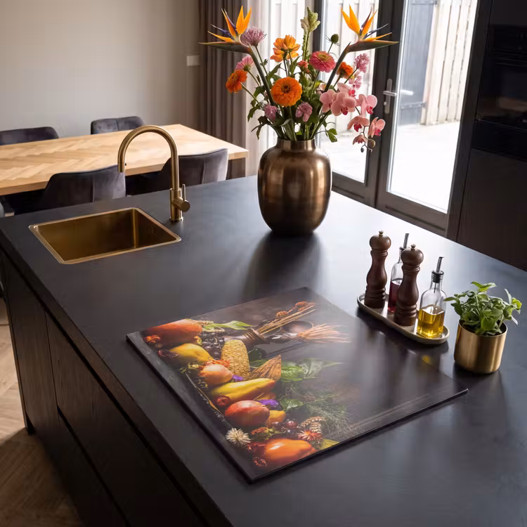 Induction hob protector - Autumn bounty in Morning Glow — 2