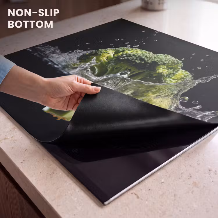 Induction hob protector - Broccoli - Green - Water - Black — 5