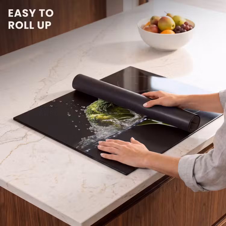 Induction hob protector - Broccoli - Green - Water - Black — 6