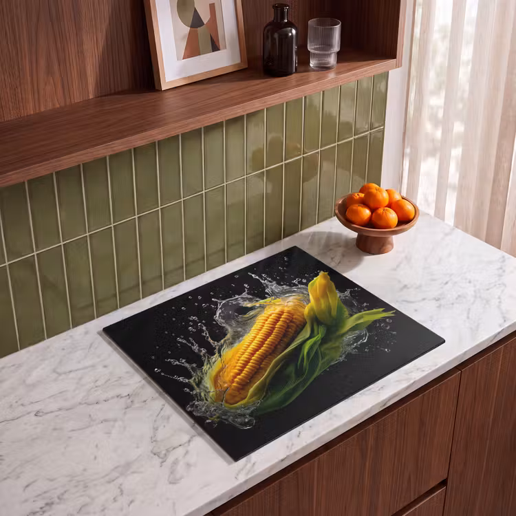 Induction hob protector - Corn - Vegetable - Plants - Black - Water — 4