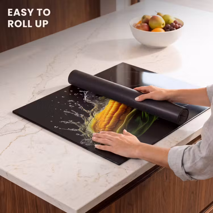 Induction hob protector - Corn - Vegetable - Plants - Black - Water — 6