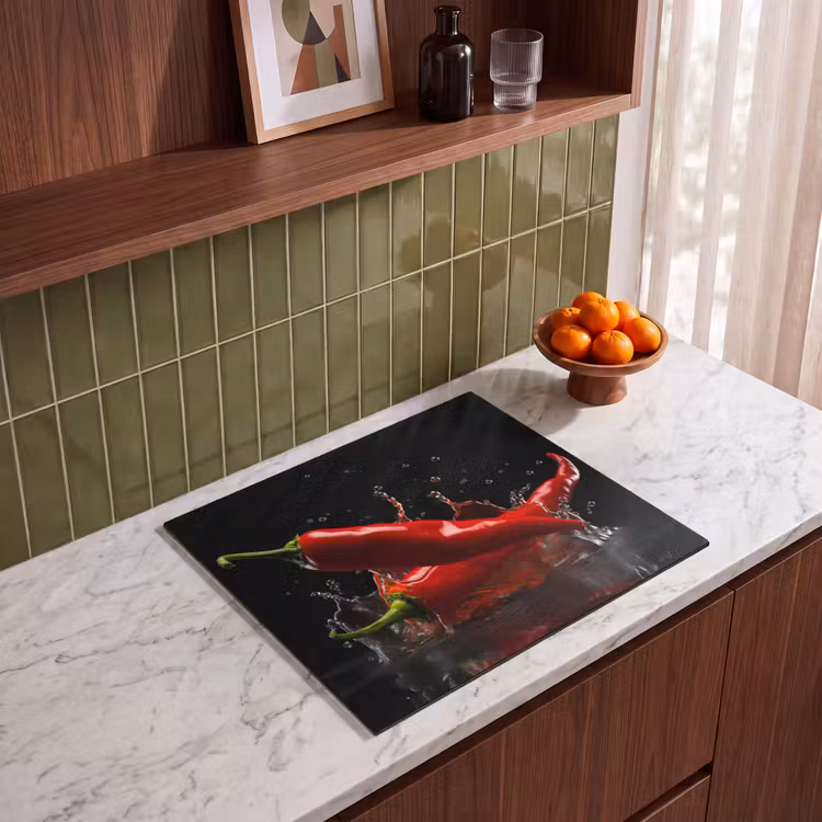 Induction hob protector - Pepper - Red - Black - Water - Vegetable — 4