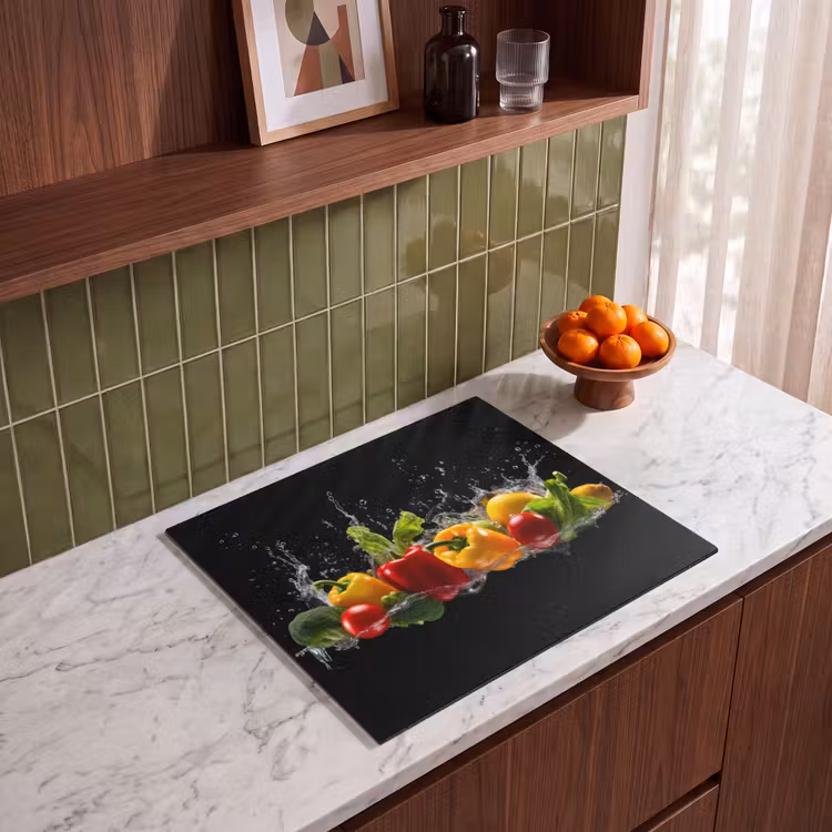 Induction hob protector - Bell bell pepper - Water - Vegetable - Black — 4