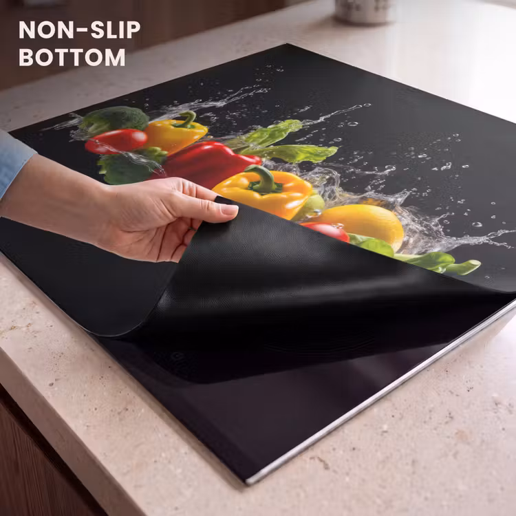 Induction hob protector - Bell bell pepper - Water - Vegetable - Black — 5