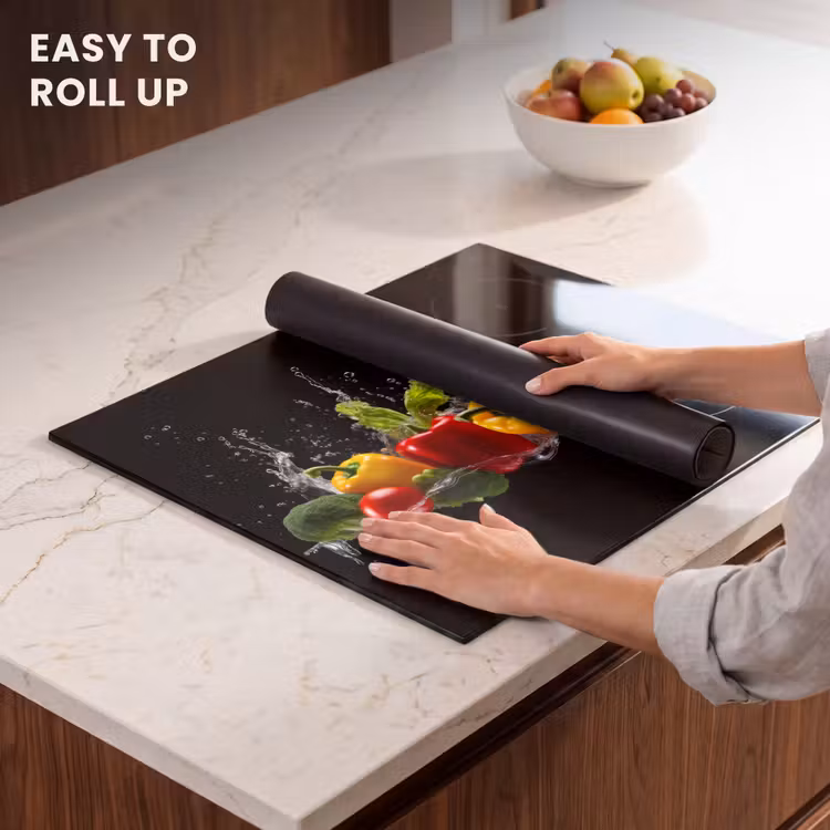 Induction hob protector - Bell bell pepper - Water - Vegetable - Black — 6