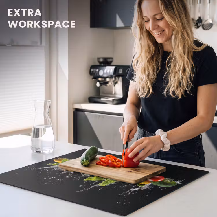 Induction hob protector - Bell bell pepper - Water - Vegetable - Black — 7
