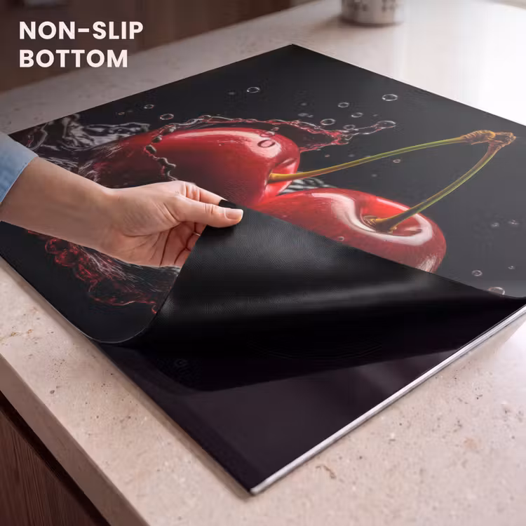 Induction hob protector - Cherry - Red - Fruit - Water - Black — 5
