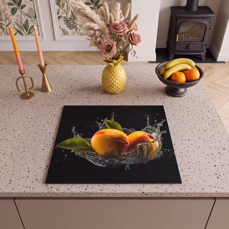 Induction hob protector - Mango - Fruit - Water - Black - Leaves — 3