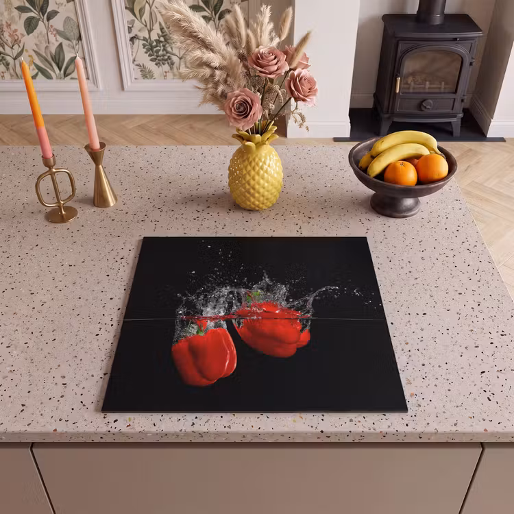 Induction hob protector - Spectacle of Peppers and Water — 3