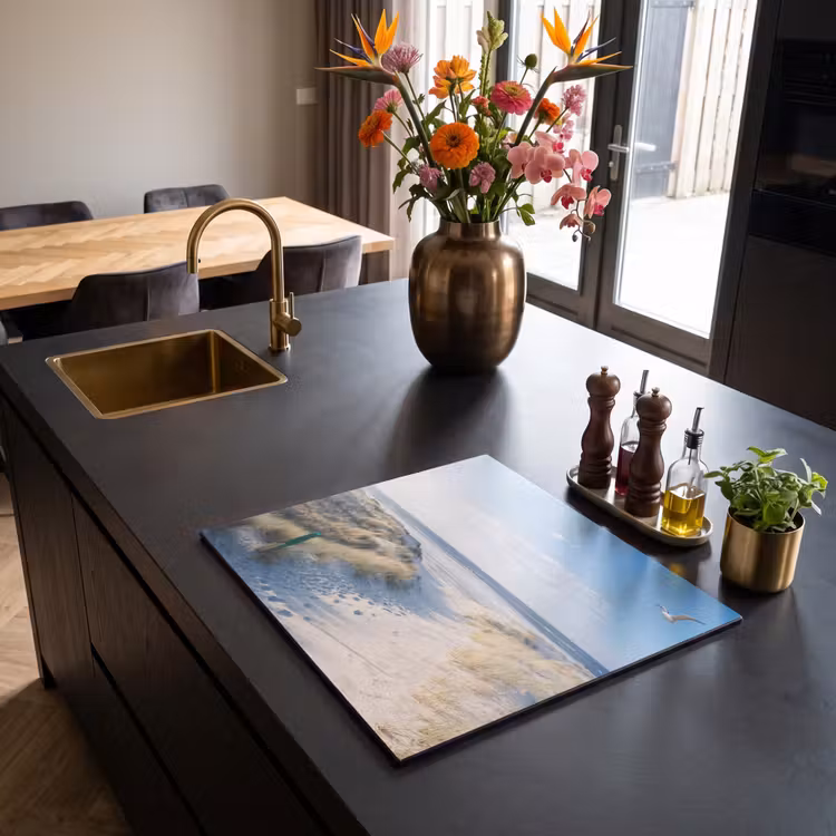 Induction hob protector - Coastline in the Morning Silence — 2