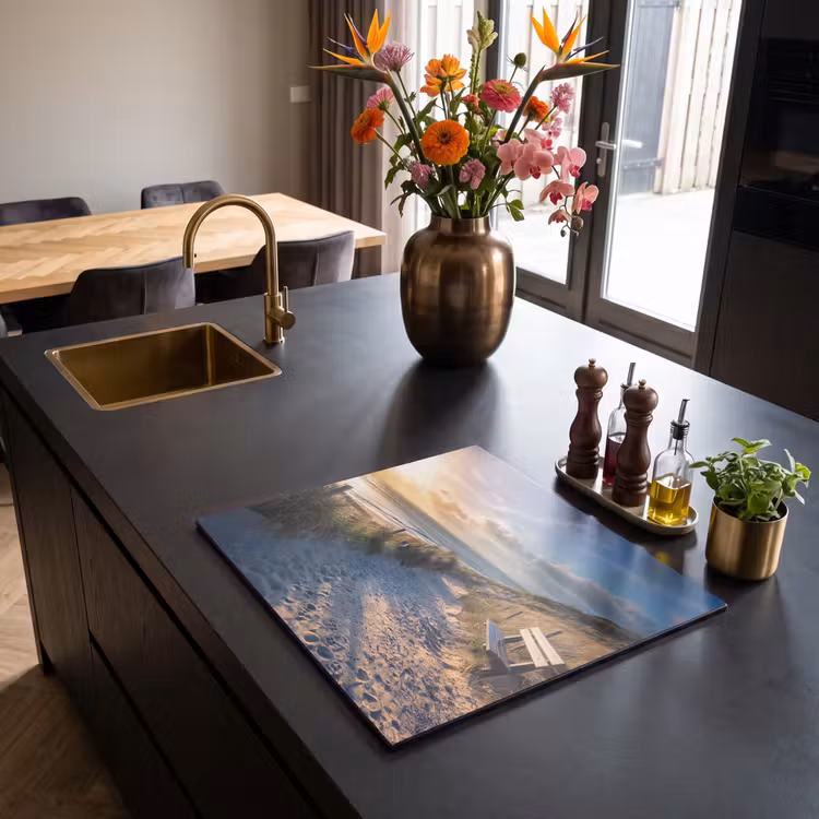 Induction hob protector - Rest Bench with Sea View — 2