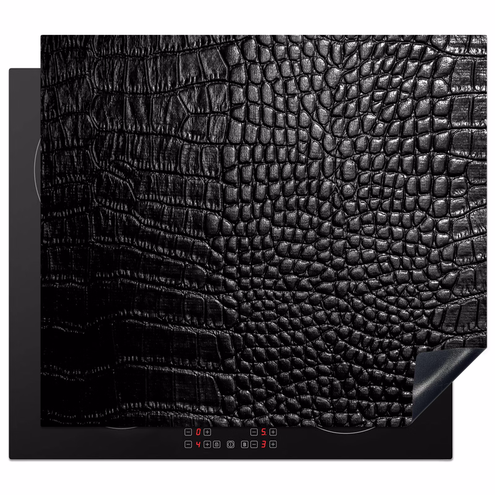 Induction hob protector - Crocodile Skin in Monochrome — 1