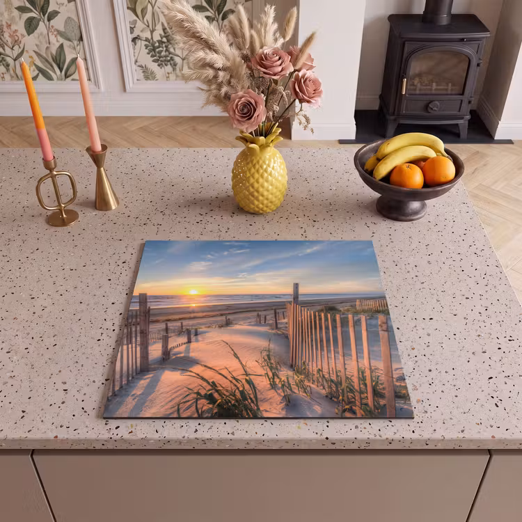 Induction hob protector - Evening glow at the Dune Fence — 3