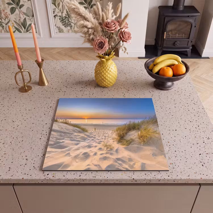 Induction hob protector - Soft Sunrise over Dune Landscape — 3